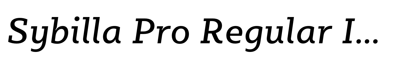 Sybilla Pro Regular Italic